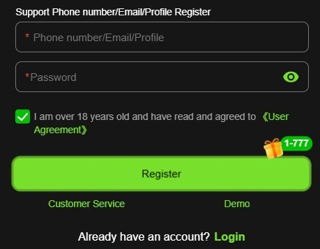 PK177 Game registration steps