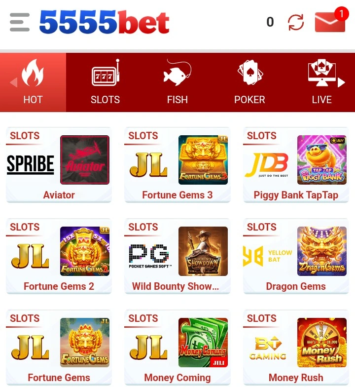 5555PK Game interface
